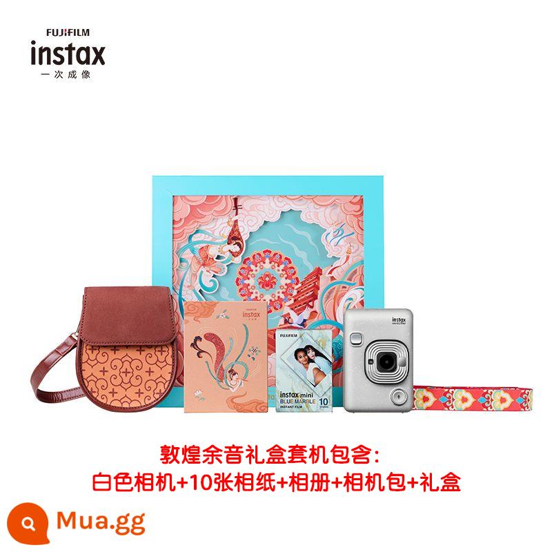 Phiên bản nâng cấp máy in Fuji mini liplay Polaroid, một hình ảnh có thể chụp ảnh và in - Bộ hộp quà mini LiPlay Đôn Hoàng Echo (Trắng thạch anh)