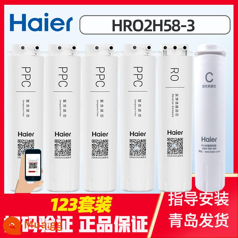 Máy lọc nước Haier HRO2H58-3/4H66-3A/C/D/6H66 lõi lọc thẩm thấu ngược khối tuyết hộ gia đình - Bộ 2 năm mức 1111233 (2H58)