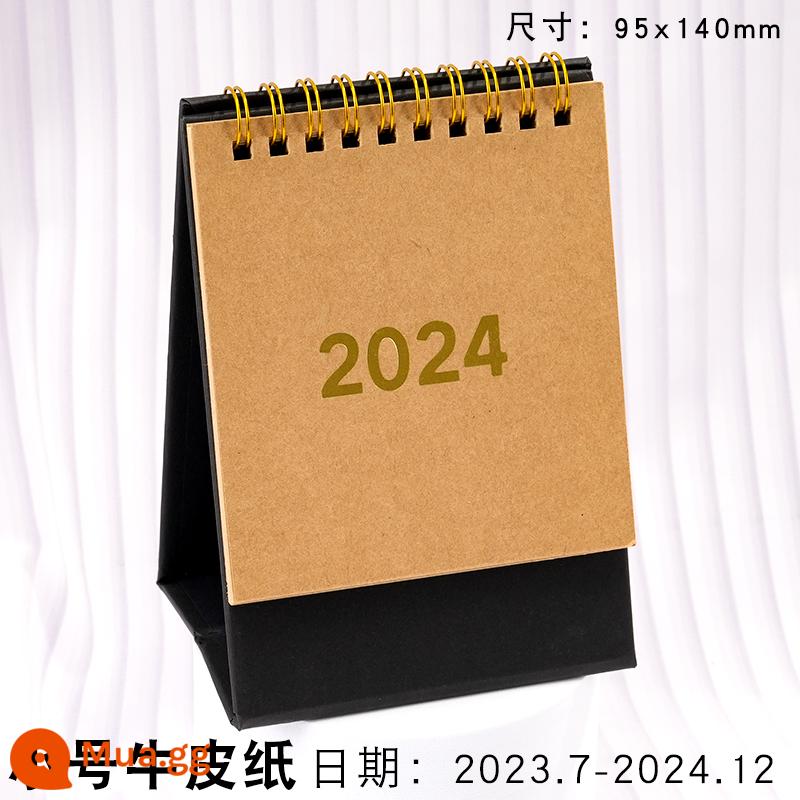 lịch để bàn năm 2023 giấy kraft cổ điển lịch đơn giản notepad trang trí bàn kích thước lớn nửa sau của kỳ thi tuyển sinh sau đại học đếm ngược kế hoạch đăng ký kỷ luật lịch hàng tháng lịch ins gió hàng năm - [Giấy kraft cỡ nhỏ] Phiên bản đêm giao thừa 15 tháng (2023.10-2024.12)