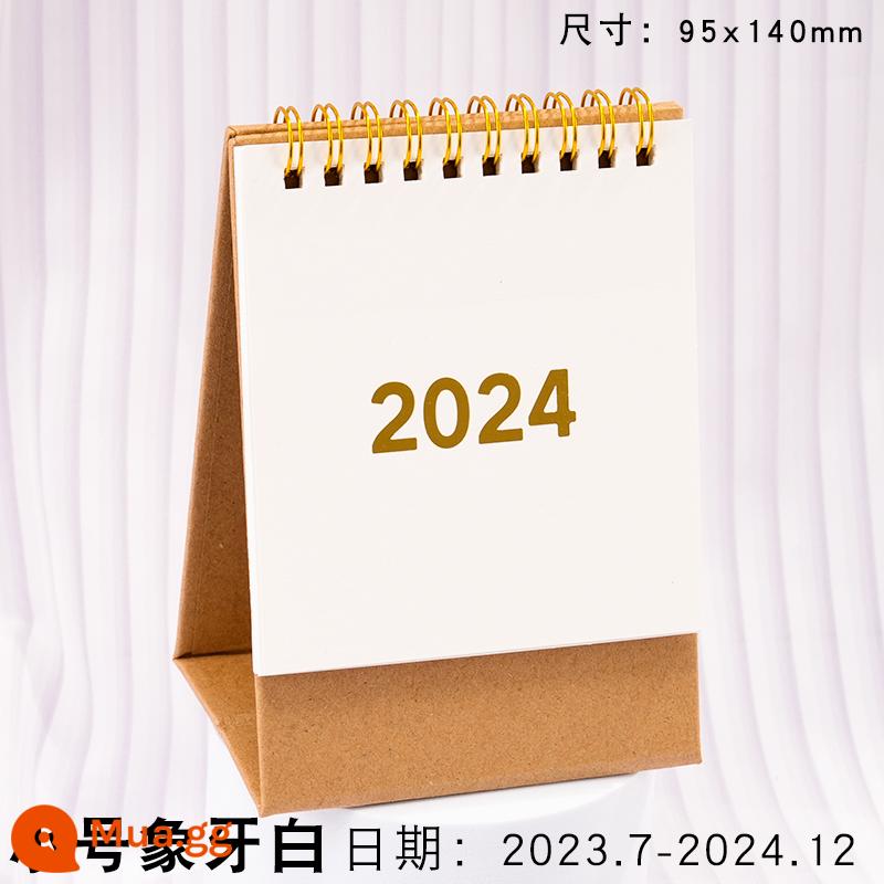 lịch để bàn năm 2023 giấy kraft cổ điển lịch đơn giản notepad trang trí bàn kích thước lớn nửa sau của kỳ thi tuyển sinh sau đại học đếm ngược kế hoạch đăng ký kỷ luật lịch hàng tháng lịch ins gió hàng năm - [Trắng Ngà Nhỏ] Phiên bản đêm giao thừa 15 tháng (2023.10-2024.12)