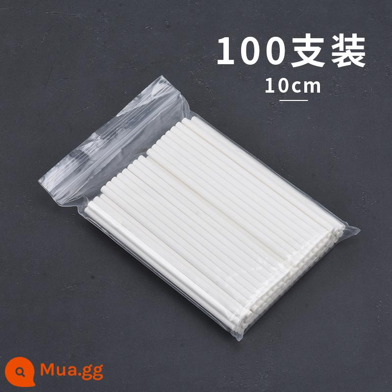 100 gói mini siêu nhỏ đồ trang trí bánh cách ly đế hoạt hình đồ trang trí cách ly móng dưới giá đỡ cách ly chèn - Que giấy màu đỏ tía 10 cm 100 miếng