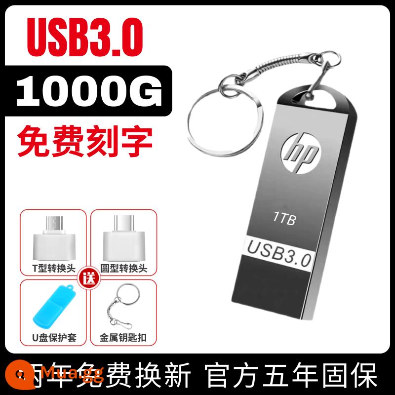 Ổ đĩa flash HP tốc độ cao chính hãng dung lượng lớn 1t điện thoại di động máy tính Ổ đĩa flash USB 2t ổ đĩa flash USB trên ô tô 512g Đĩa tùy chỉnh 2000g - Phiên bản tốc độ cao 3.0---[Tháp khấu trừ 1000G]