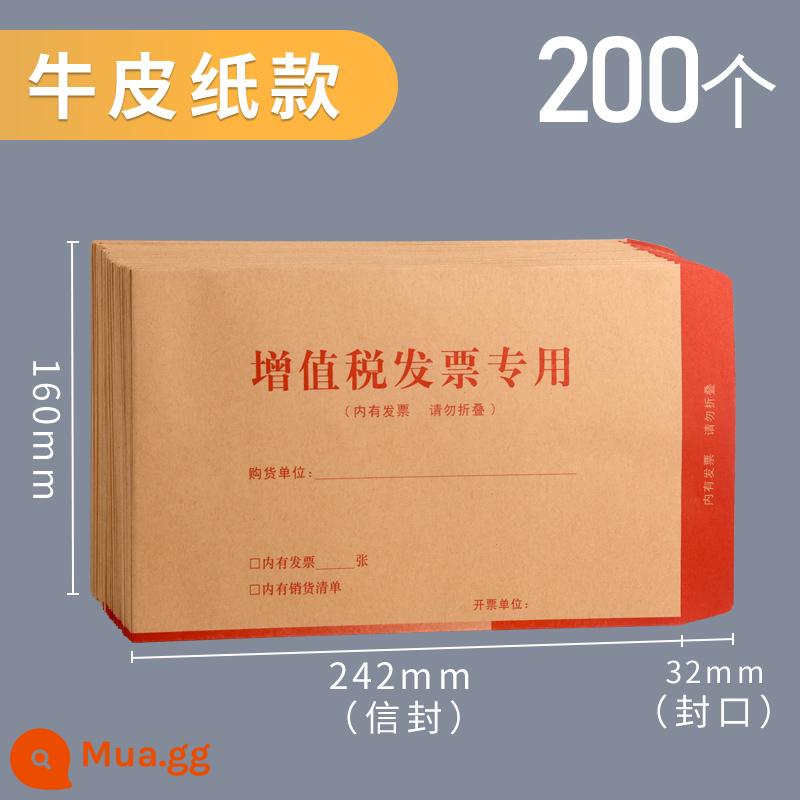 200 phong bì thuế giá trị gia tăng đặc biệt logo tùy chỉnh có thể in giấy kraft thuế giá trị gia tăng túi đặc biệt lớn màu trắng thuế hóa đơn vé túi vé túi vé đặc biệt túi lưu trữ bán buôn chung vật tư văn phòng - Mẫu mỏng và tiết kiệm/200 chiếc