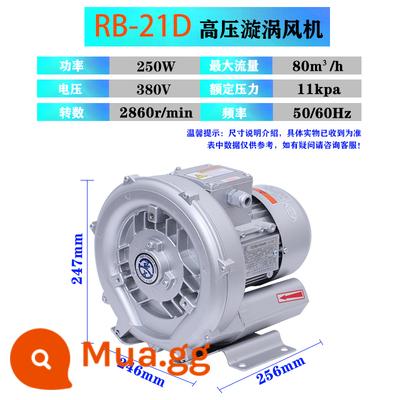 [Bán hàng trực tiếp của nhà máy] Full Wind RB Cao -Pressure Drum Fun 220V Tua bin công nghiệp nhỏ Bispotirus Pump - Dòng RB-21D (0,25KW-0,4KW) 0,25KW-0,4KW