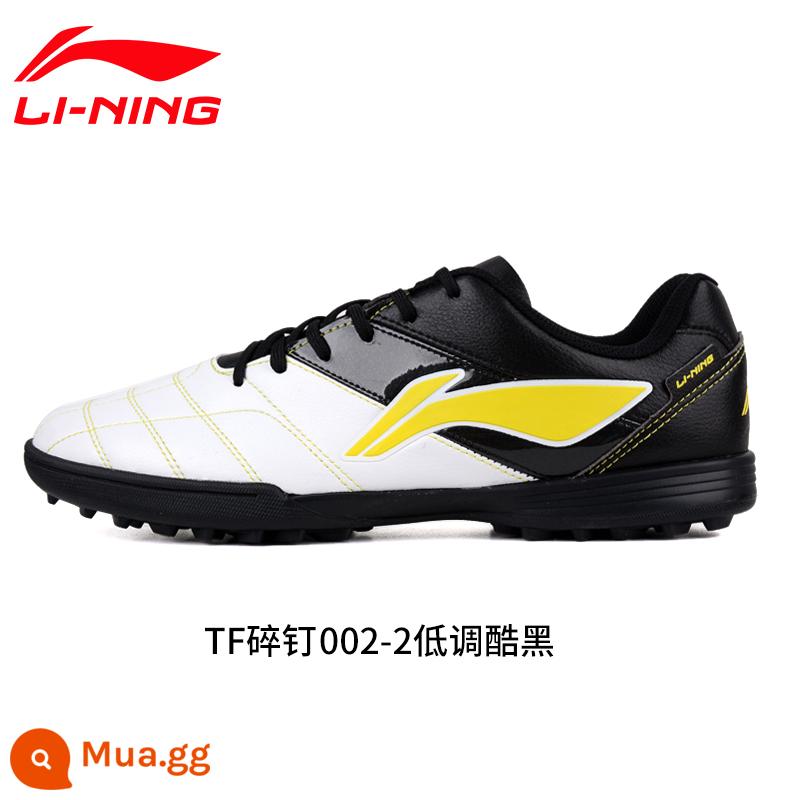 Giày đá bóng Li Ning nam đinh gãy người lớn trẻ em giày tập bóng đá nam nữ học sinh tiểu học thanh niên tf sneakers - Tiêu chuẩn đen 002-2