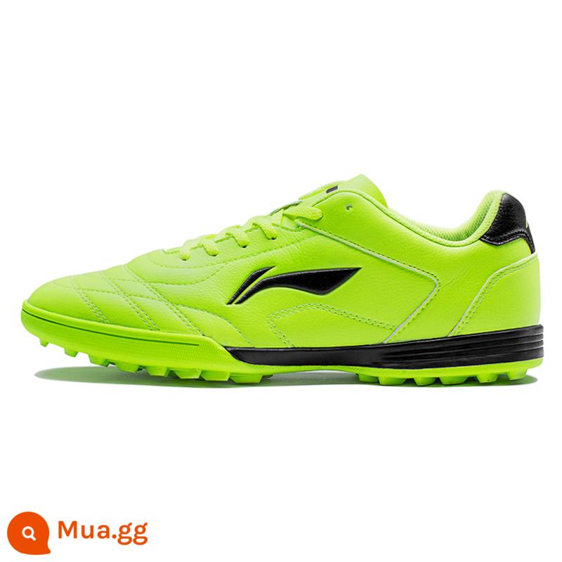 Giày đá bóng Li Ning nam đinh gãy người lớn trẻ em giày tập bóng đá nam nữ học sinh tiểu học thanh niên tf sneakers - Huỳnh quang màu xanh lá cây tươi sáng/đen cơ bản