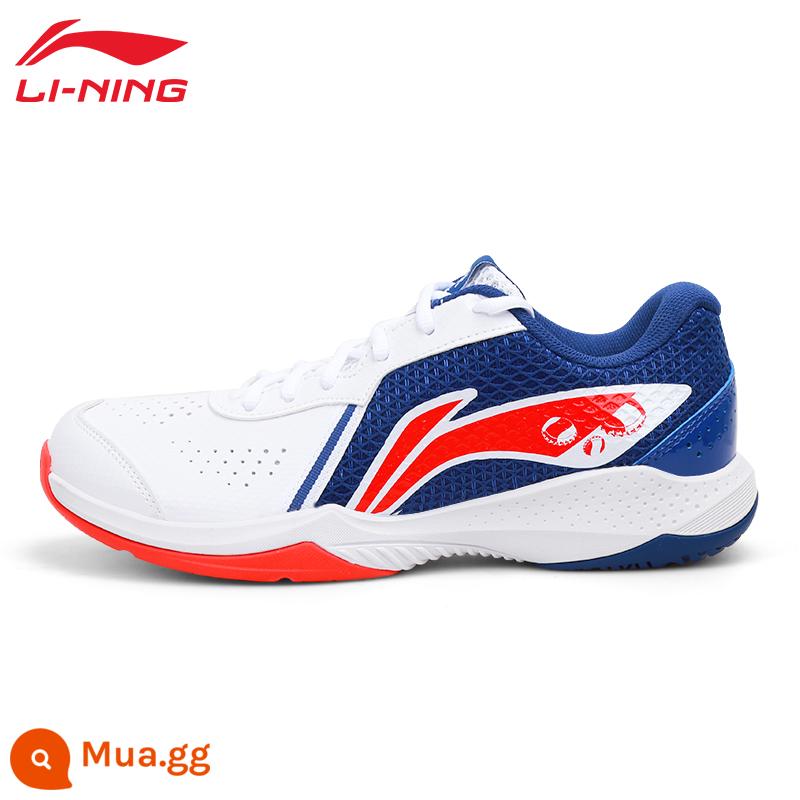 Giày cầu lông Li Ning chính hãng Thunder LITE giày nam và nữ mùa hè thoáng khí hấp thụ sốc giày thể thao chuyên nghiệp giày luyện tập siêu nhẹ - xanh và trắng