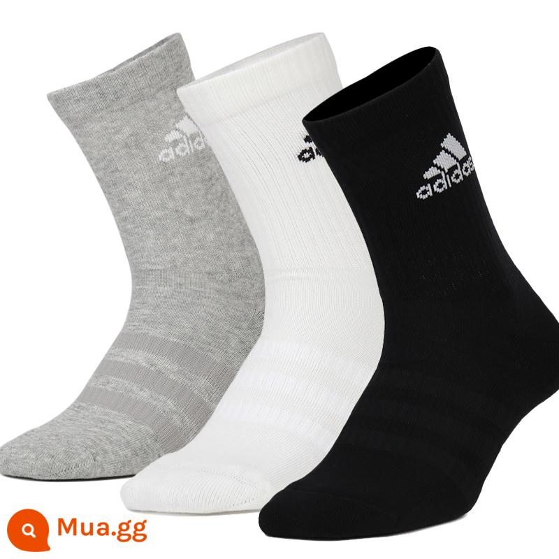 Vớ Adidas Nam Vớ Nữ Mùa Đông 2022 Mới Vớ Thể Thao Huấn Luyện Bóng Rổ Vớ Ống Cao DZ9356 - DZ9355/Ba đôi, ống cao, đáy khăn