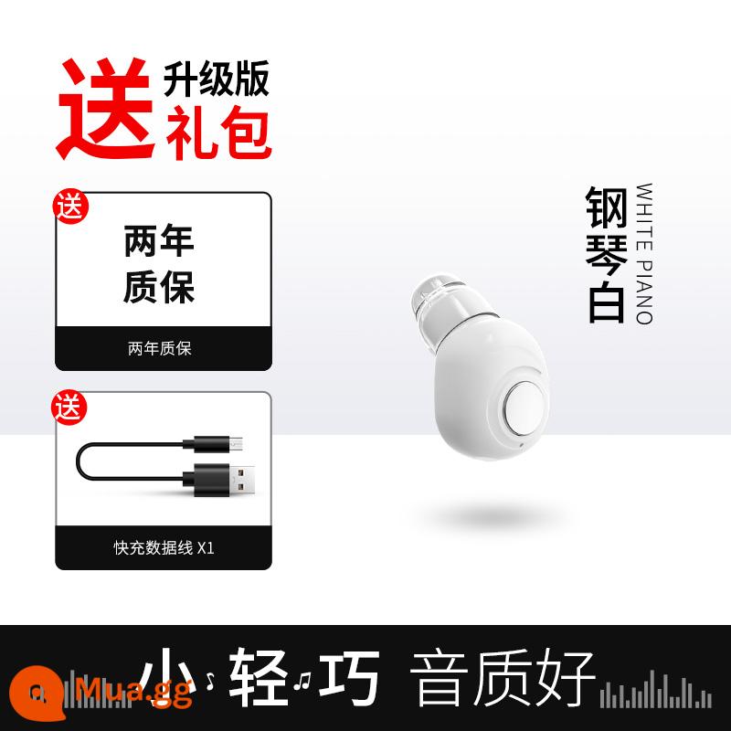 Tai nghe bluetooth true wireless 2022 mới giảm ồn 1 bên tai chất lượng siêu tốt phù hợp cho Huawei apple oppo kê vivo honor in-ear thể thao pin siêu lâu dễ thương cho nam nữ - Pearl White★Phiên bản nâng cấp★Mini và siêu nhỏ★Không có ngăn sạc