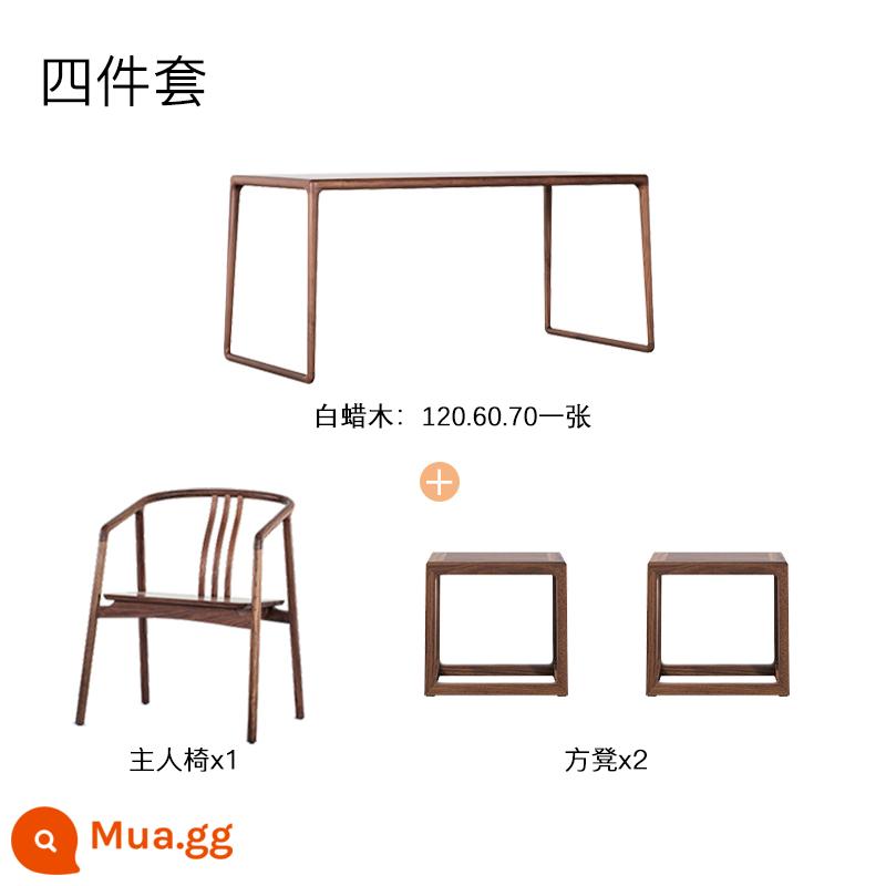 Walnut mới bàn trà Trung Quốc kết hợp đơn giản Zen Yitu Nội thất nhà B & B Balcony Coffee Tea Bàn - Bộ tứ tro 1,2m (3)