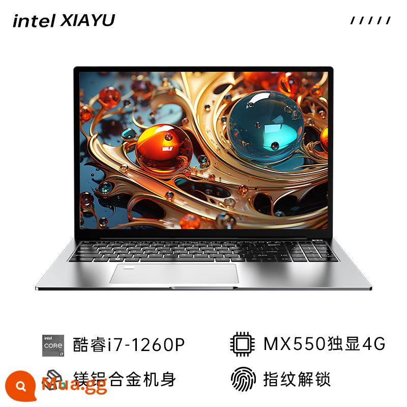 [Sản phẩm mới 2023 Core thế hệ 12] Máy tính xách tay Intel Trọng lượng nhẹ Di động dành cho sinh viên Đại học Siêu mỏng Thiết kế văn phòng dành cho doanh nghiệp Sách trò chơi Máy tính xách tay Cửa hàng Flagship chính thức Ultrabook chính hãng - [Phiên bản cao nhất]+Card đồ họa độc lập Core i7-1260P/4G thế hệ thứ 12+mx550]Thân kim loại/Mở khóa bằng vân tay/Nâng cấp bộ nhớ miễn phí trong thời gian có hạn (16 inch)