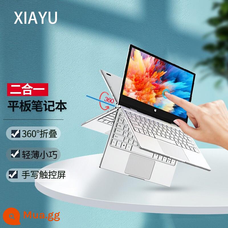 Máy tính xách tay nhỏ 10 inch Intel mini mỏng và di động xách tay kích thước nhỏ bỏ túi máy tính cầm tay nhỏ văn phòng kinh doanh máy tính bảng hai trong một sinh viên đại học với các cô gái - 11,6 inch màu bạc sang trọng (màn hình cảm ứng gập 360°) N6000