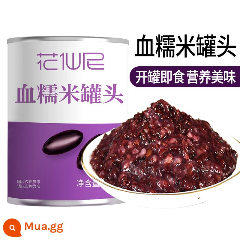 Bột yến mạch đường phèn Huaxian Ni lon 900g cửa hàng trà sữa ăn liền tráng miệng đậu đỏ đóng hộp đặc biệt - Gạo nếp huyết đóng hộp