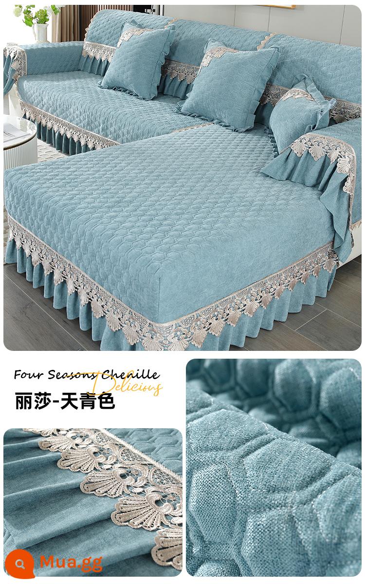 Vỏ sofa cho tất cả các mùa, ghế tùy chỉnh, phong cách châu Âu, phong cách Trung Quốc mới, ba chỗ ngồi, một ghế dài, đệm sofa trọn gói kiểu mới 2023 - Lisa-Azure