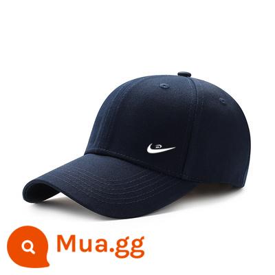 Mùa xuân mới Mũ cotton nguyên chất Nike thời trang unisex mũ bóng chày thể thao ngoài trời tấm che nắng đạt đỉnh - NK xanh navy [bông nguyên chất]