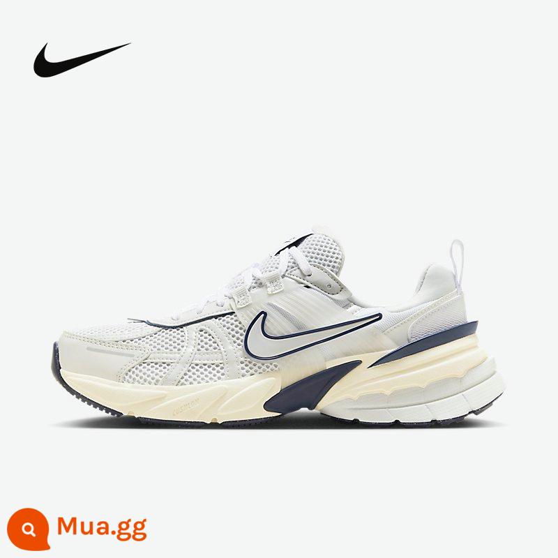 Giày Nike nữ V2K RUN màu bạc retro đế dày bố giày chạy bộ chức năng cho nam FD0736-100 - FD0736-102 trắng xanh