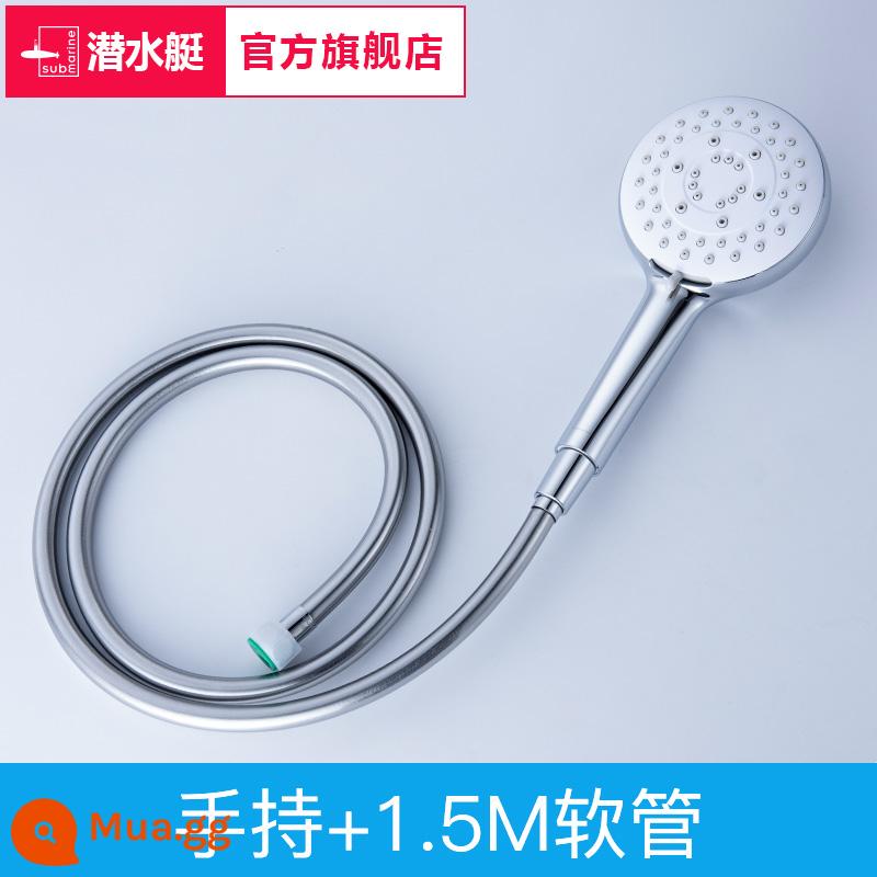 Tàu Ngầm Tắm Phòng Tắm Nhà Tắm Cầm Tay Sen Tắm Inox Ống Kim Loại Ống Đầu Vào Vòi Ống Nước - Sen tay + vòi sen 1,5m