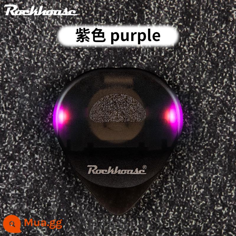 ROCKHOUSEk đàn guitar bass chọn tam giác lớn Pic đèn ngủ LED phát sáng phụ trợ tạo tác mát cảm ứng - [Có thể thay thế pin] Model đèn tím