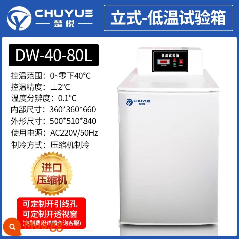 Chuyue DW-40 độ-60 nhiệt độ thấp buồng thử nghiệm nhiệt độ cao và thấp phòng thí nghiệm tủ lạnh hộp bảo quản tủ đông công nghiệp tủ đông - [Dọc] DW-40 độ 80 lít (nhập khẩu)