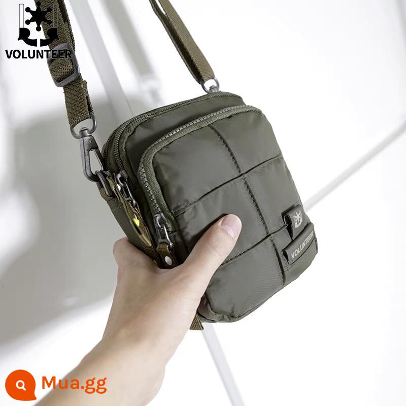 Tình nguyện viên về ba lô giải trí mới Backpack Light Waterproof Oxford Cloth Model dọc Túi vai lớn đơn giản - Kèn Trumpet màu xanh quân đội