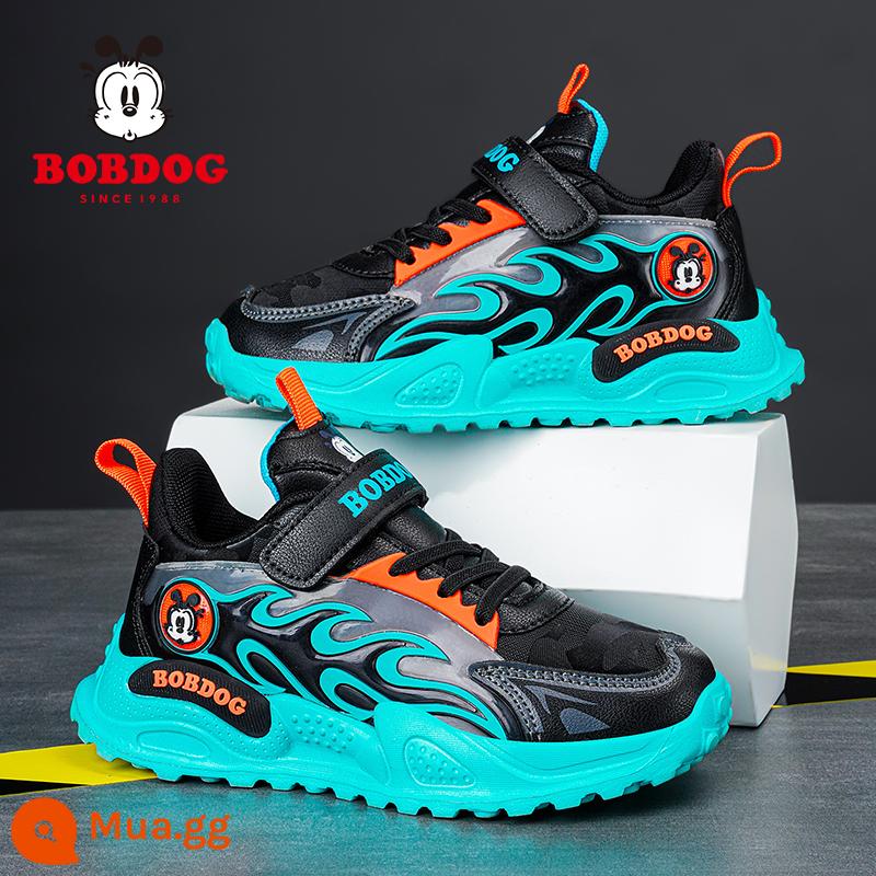 Giày Trẻ Em Bob Dou Giày Sneaker Bé Trai Xuân Thu 2022 Giày Bố Trẻ Em Mới Giày Chạy Bộ Thoáng Khí Cho Bé Trai - 6026 Hồ Xanh [Da]