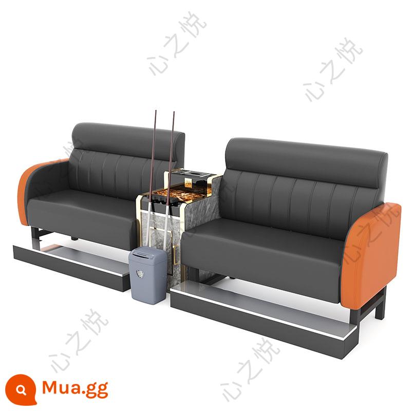 Bàn ghế bi-a mới ghế sofa bi-a ghế bi-a hội trường bi-a ghế đặc biệt ghế xem nhà sản xuất bàn ghế giải trí - Đệm xốp da Nappa sang trọng màu đen cam