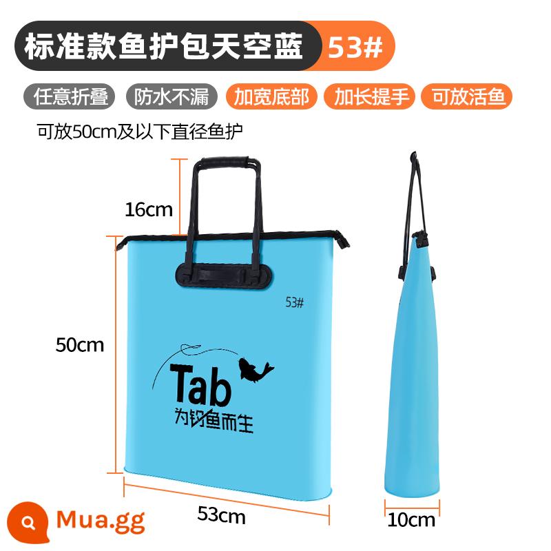 Túi bảo vệ cá túi xách túi câu cá túi cá đa chức năng chống thấm nước túi cá sống lưu trữ di động túi bảo vệ cá túi đựng dụng cụ câu cá - [Phiên bản dày tiêu chuẩn] Túi đựng dụng cụ câu cá (màu xanh 53#) - có khóa kéo