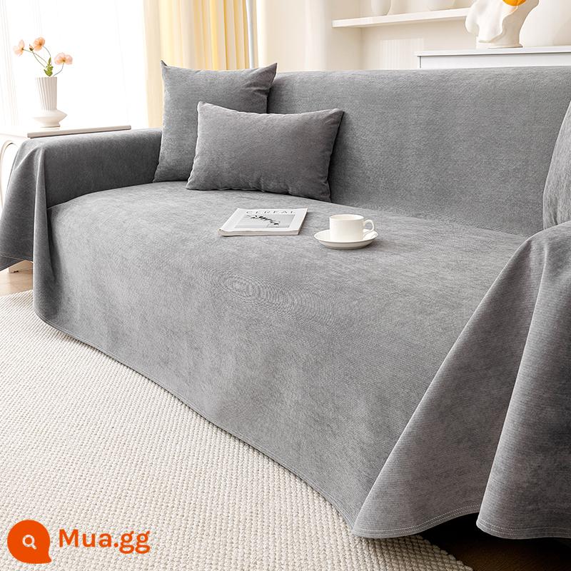 Vải bọc sofa công nghệ chống thấm nước cho mọi mùa, vải bọc toàn bộ chống nước tiểu, mèo cào, chống dính, chống trượt - Màu xám đậm [quy trình năm lớp chống thấm nước và chống thấm nước]