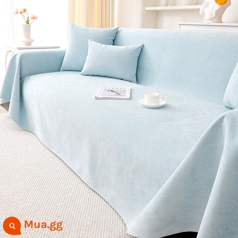 Vải bọc sofa công nghệ chống thấm nước cho mọi mùa, vải bọc toàn bộ chống nước tiểu, mèo cào, chống dính, chống trượt - Xám xanh [quy trình năm lớp chống thấm nước và chống thấm nước]