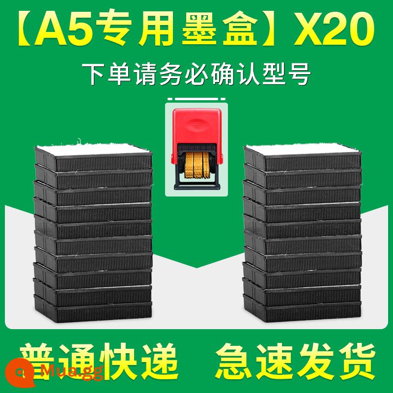 Máy mã hóa in ngày sản xuất cầm tay sổ tay nhỏ có thể điều chỉnh năm tháng ngày tem mực tự động trở lại thùng carton bao bì túi ngày thay đổi hiện vật đổi mã máy in phun in nhà máy in ngày - 20 hộp mực dòng A5 (bao gồm cả miếng mực)