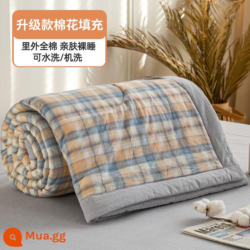 100% cotton bên trong và bên ngoài chăn mùa hè chăn điều hòa mùa hè chăn mát cotton nguyên chất đôi đơn có thể giặt bằng máy mùa hè lõi chăn mỏng - Gạo bầu trời đầy sao [100% cotton bên trong và bên ngoài, mềm mại và thân thiện với da]