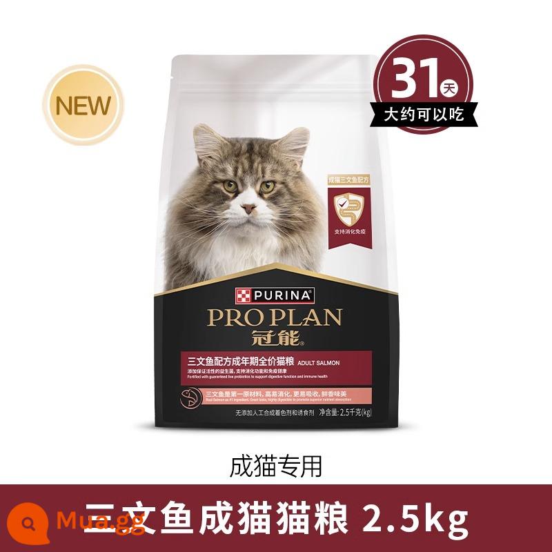 Thức ăn cho mèo GN 7kg Thức ăn cho mèo con GN Chính thức Flagship Cat Store Thức ăn cho mèo Tiết niệu GUANN Full Price Thức ăn cho mèo dành cho người lớn - Cá hồi 2,5kg