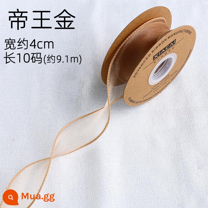 Tiếng Anh ruy băng satin ruy băng có gân bao bì quà tặng hộp quà ruy băng ruy băng dâu tây tháp trang trí bánh ruy băng - màu sô cô la