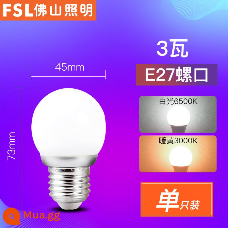 Phật Sơn Chiếu Sáng Bóng Đèn LED E27 Vít Ổ Cắm 3W Trắng Ấm 5W Siêu Sáng Đèn Tiết Kiệm Năng Lượng E14 Siêu Sáng B22 Bóng Đèn Lưỡi Lê Đèn - Chủ đề 3W-E27