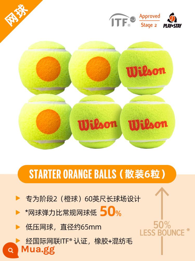 Wilson Wilson Game Tennis Wilson Sơ cấp Đào tạo Quần vợt Thực hành Chuyên nghiệp Hàng loạt - [Quả bóng màu cam huấn luyện trẻ em] WRT13730B*6 cái