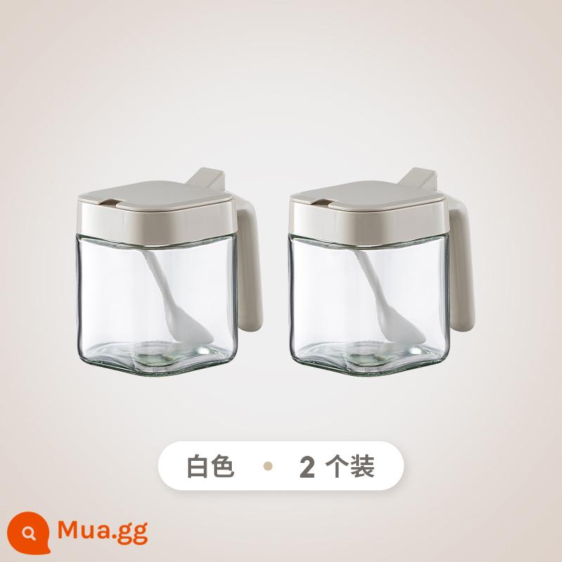 Hộp Gia Vị Kawashimaya Gia Vị Hộp Gia Vị Combo Bộ Hộp Gia Vị Muối Bột Ngọt Hộp Bảo Quản Chai Gia Vị - Hai lọ gia vị (có thìa)