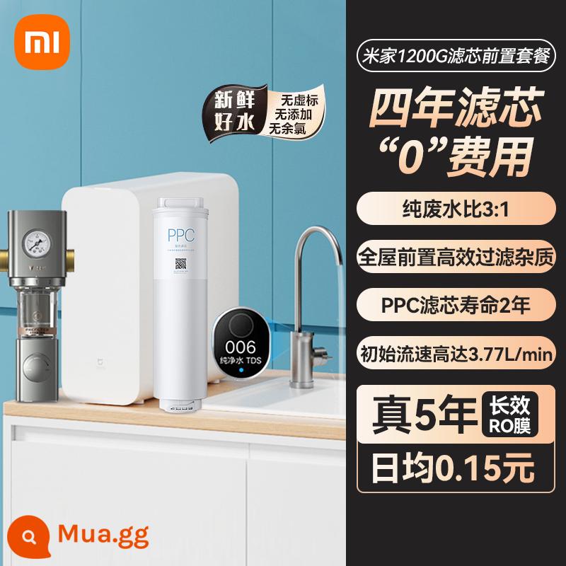 Máy lọc nước Xiaomi 1000G dùng cho nhà bếp loại lọc RO tại vòi thẩm thấu ngược nước uống trực tiếp tại nhà Máy lọc nước Mijia - Bộ lọc trước Mijia 1200g+ đi kèm với phần tử lọc tổng hợp