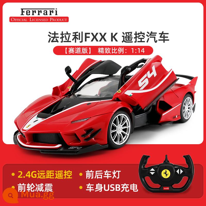 Xe điều khiển từ xa Xinghui Ferrari có thể mở cửa vô lăng sạc điều khiển từ xa năng động cậu bé đua xe đồ chơi trẻ em xe thể thao - Ferrari FXX K Track Edition 1:14[Sạc USB]Đỏ