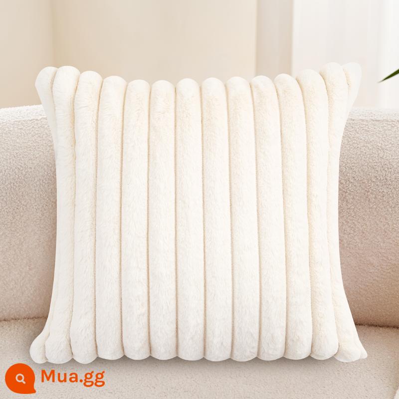 Gối Sofa Phòng Khách Ins Gió Sang Trọng Gối Đệm Lưng Dễ Thương Đệm Đèn Hiện Đại Sang Trọng Áo Gối Chần Gòn Không Lõi - Màu trắng sữa Manwei