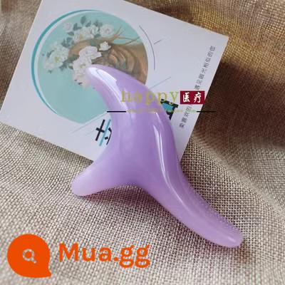 Nhựa sáp ong tam giác đế huyệt massage chim lớn báo chí dính chân massage chân đốt sống huyệt huyệt dính - Resin tam giác chim + tranh chân tím 1 cái