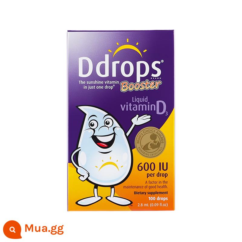 Vitamin D3 giọt Ddrops của Mỹ cho bé sơ sinh VD3 bổ sung canxi cho trẻ sơ sinh và trẻ nhỏ Vitamin D3 cho bé - Tím 600iu 1 tuổi trở lên