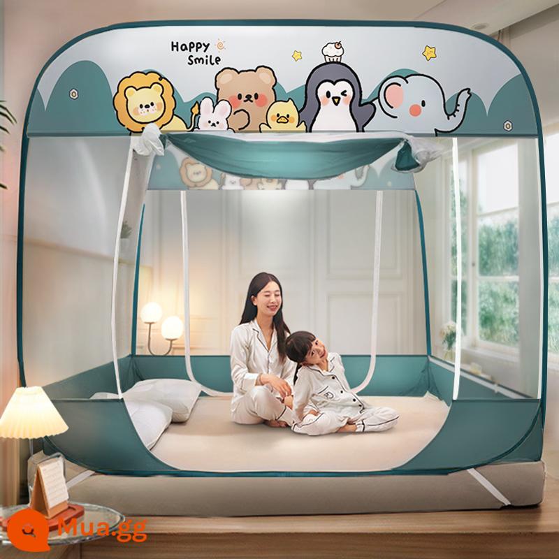 Màn chống muỗi home 2022 mới kiểu wg yurt chống rơi miễn phí lắp đặt màn chống muỗi new bed lều 1.5 m 2 - Sở thú [ba cửa·chống rơi cho bé·đỉnh rộng rãi·không gian cực rộng] toàn bộ đáy