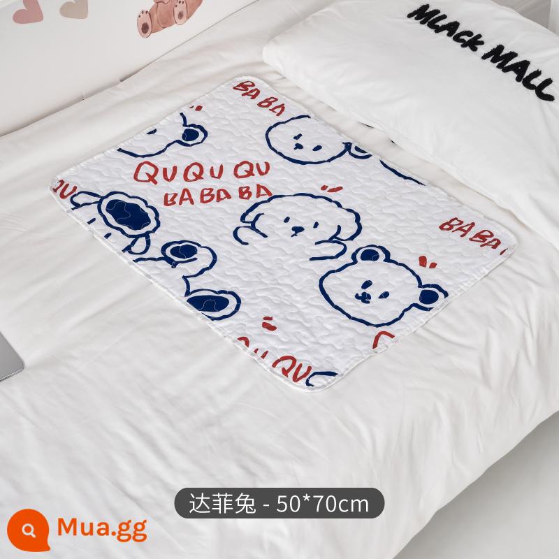 Cotton sinh thái kinh nguyệt chống rò rỉ dì miếng lót hiện vật thoáng khí chống thấm nước có thể giặt được thời kỳ kinh nguyệt ký túc xá nệm nhỏ đặc biệt - Thỏ Daffy 50*70cm