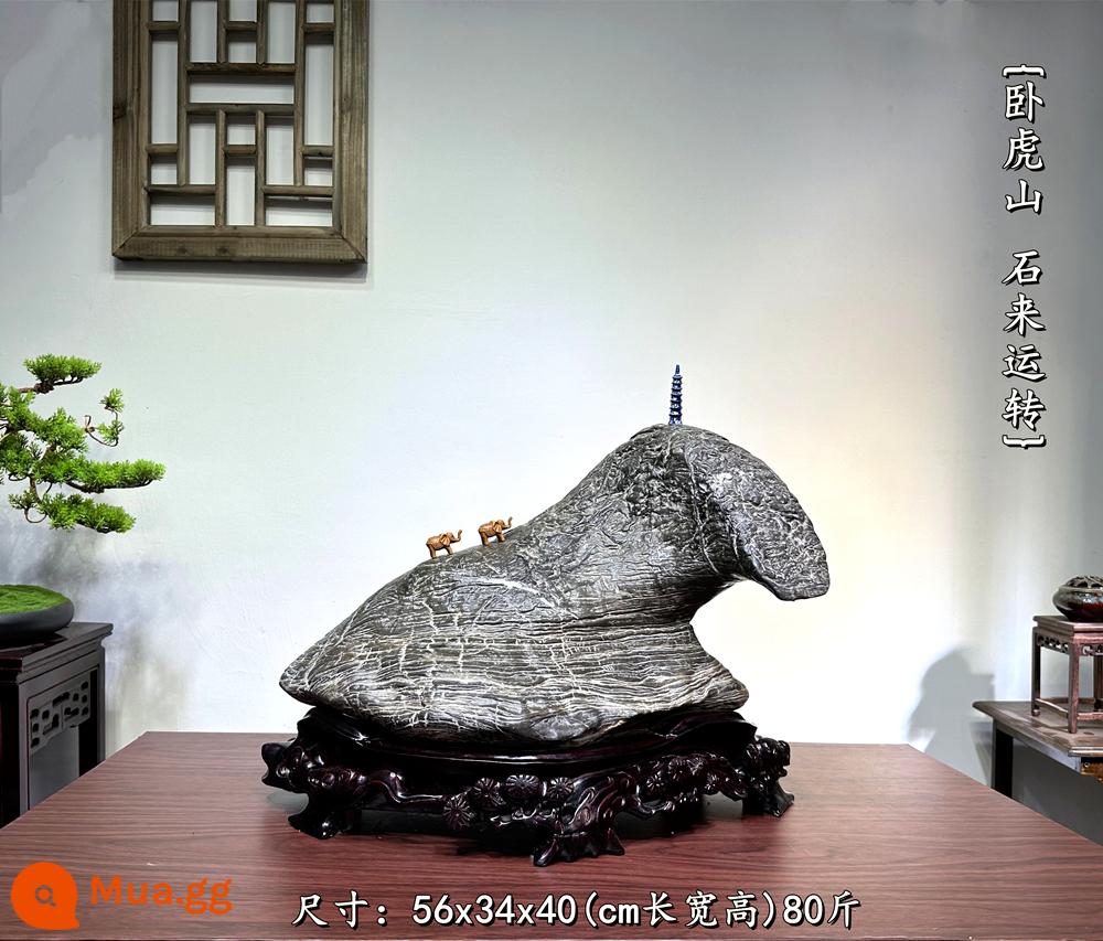 Trang trí đá Lingbi tự nhiên đá thô phòng khách phòng khách Bonsai Taihu Stone Office Xuangan Town House Loc -Water Stone Stone - xanh đỏ