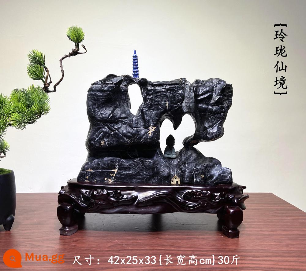 Trang trí đá Lingbi tự nhiên đá thô phòng khách phòng khách Bonsai Taihu Stone Office Xuangan Town House Loc -Water Stone Stone - 841{Đất phước Đông Thiên, đá đến và quay}