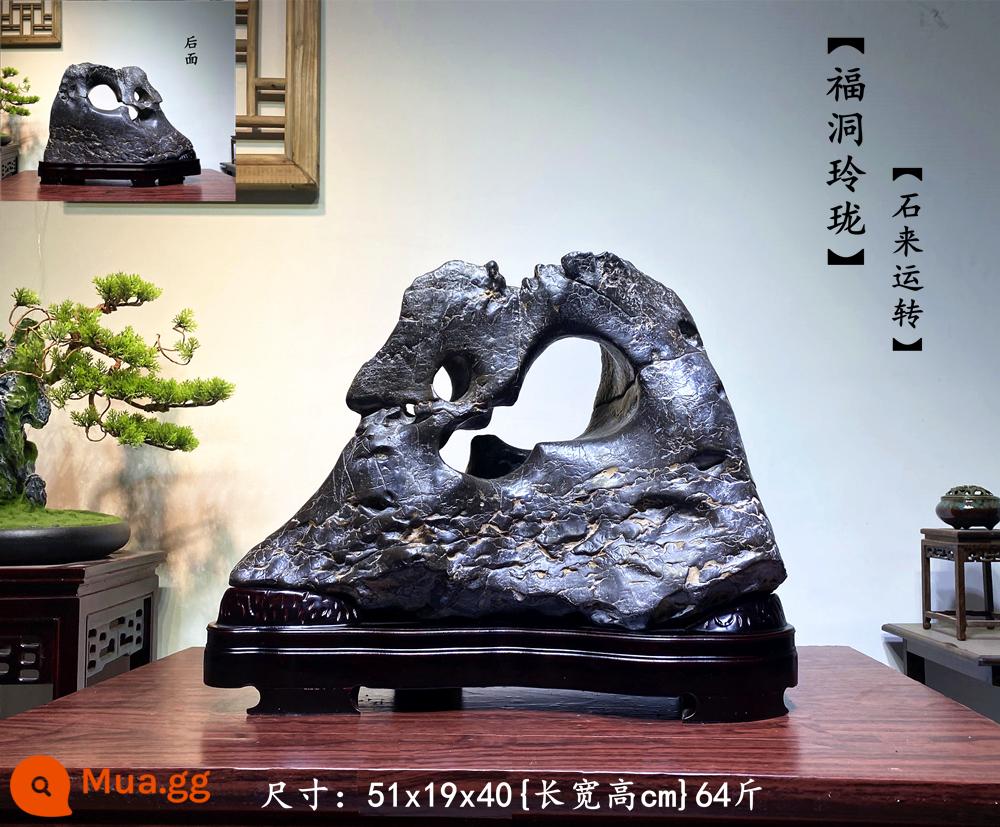 Trang trí đá Lingbi tự nhiên đá thô phòng khách phòng khách Bonsai Taihu Stone Office Xuangan Town House Loc -Water Stone Stone - cái hồ màu xanh