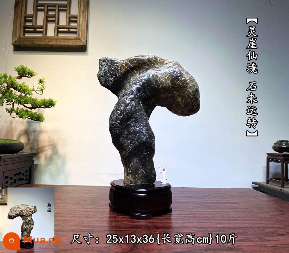 Trang trí đá Lingbi tự nhiên đá thô phòng khách phòng khách Bonsai Taihu Stone Office Xuangan Town House Loc -Water Stone Stone - 851{Viên đá thần tiên Lingya đến và quay lại}