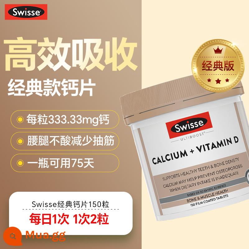 Swisse viên canxi nữ bổ sung canxi nữ sinh viên đại học trưởng thành nữ chuột rút chân loãng xương vitamin D3 hạm - [20% phụ nữ chọn mua] Viên Canxi Classic 150 viên