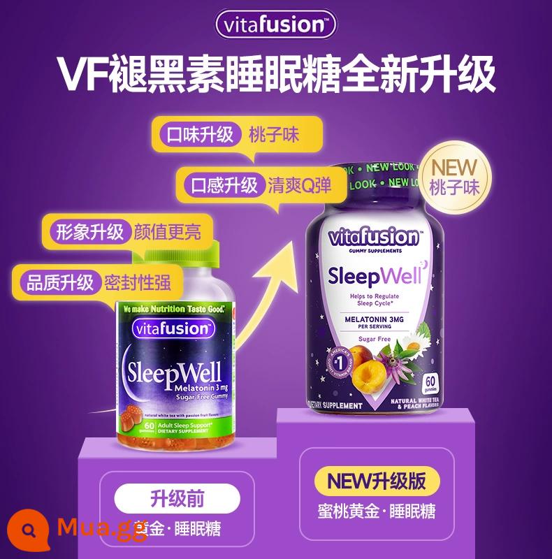 American vf melatonin gummy ampoule hỗ trợ giấc ngủ đường sinh viên ngủ ngon viên thuốc antitonin melatonin - Melatonin hương đào 3mg Thức khuya sẽ xấu xí Ngủ ngon da đẹp.