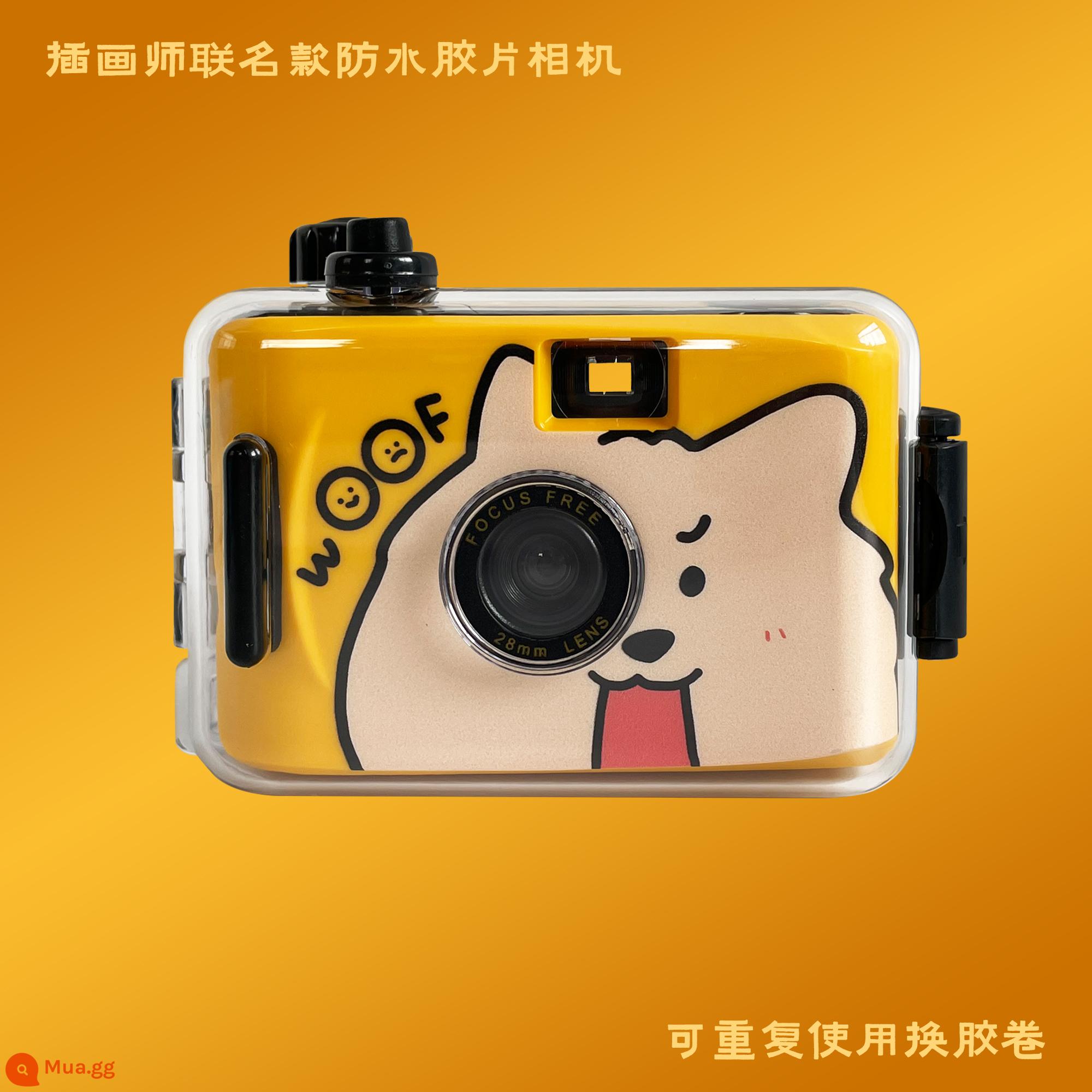 Miễn phí vận chuyển đánh lừa máy ảnh phim retro máy phim không Polaroid không dùng một lần máy ảnh phim quà tặng ngày sinh viên - Mô hình chung của họa sĩ minh họa WOOF Samoyed